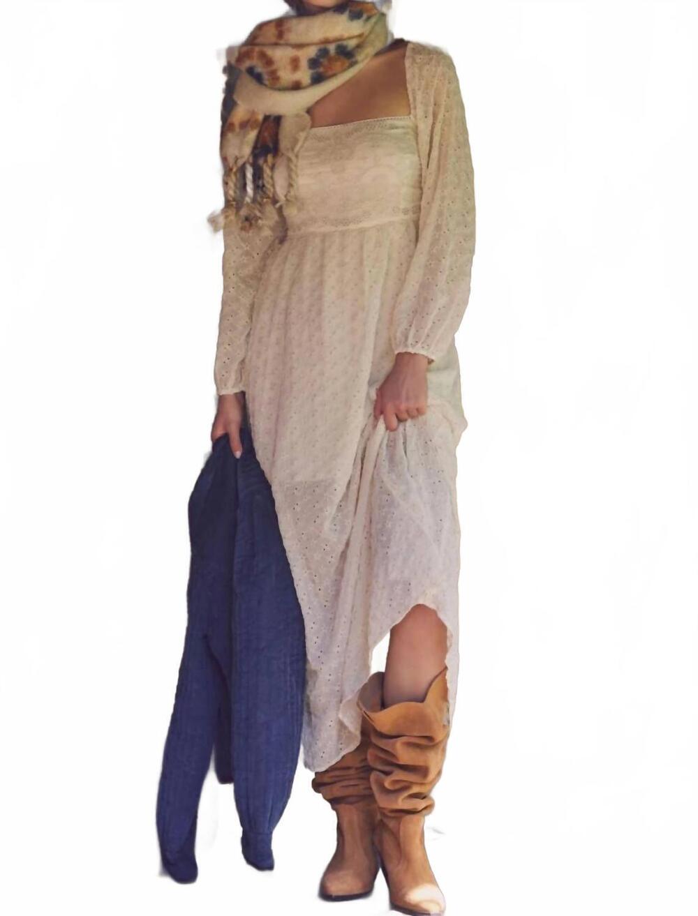 NEW FREE PEOPLE malina maxi dress in tea